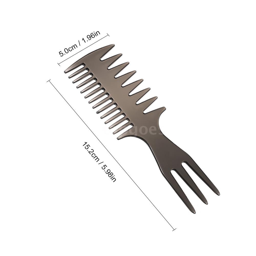 T&G Three-sided Hair Comb Insert Afro Hair Pick Comb Male Wide Tooth Classic Oil Slick Styling Hair Brush