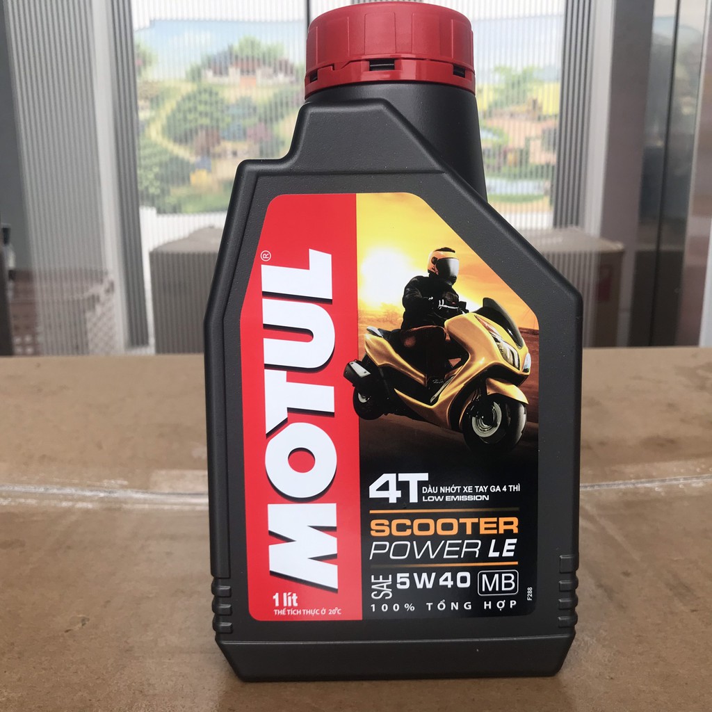 Dầu nhớt Motul Sooter Power LE 5W40 1L dầu nhớt Motul cho xe tay ga cao cấp chính hãng