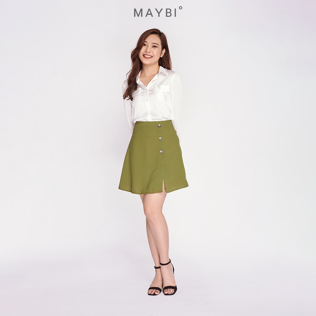 MAYBI - Chân váy lụa chéo Skater A Skirt