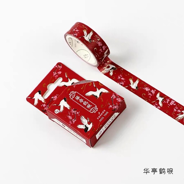 Washi tape chim hạc