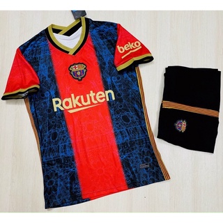 BỘ QUẦN ÁO BÓNG ĐÁ BARCA VẢI THÁI 2021