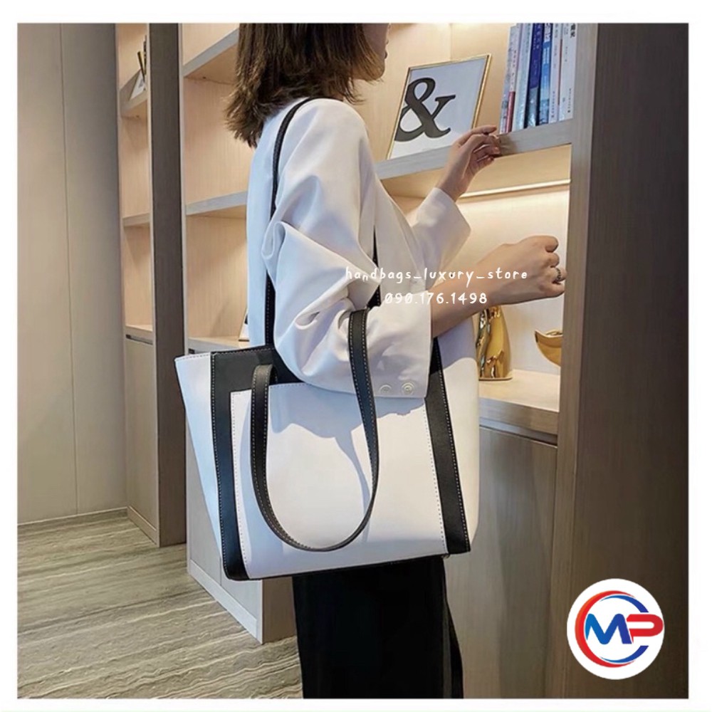 SALE túi tote nữ da mềm phối màu cực đẹp SHOP LUXURY