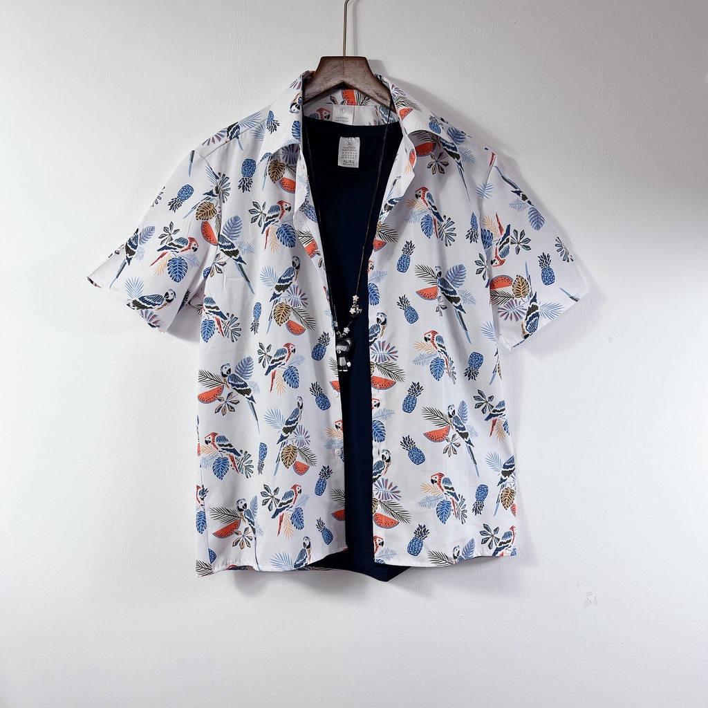 Áo sơ mi hoa quả đi biển nhóm công ty hawaii nam nữ chụp kỷ yếu - MACboutique