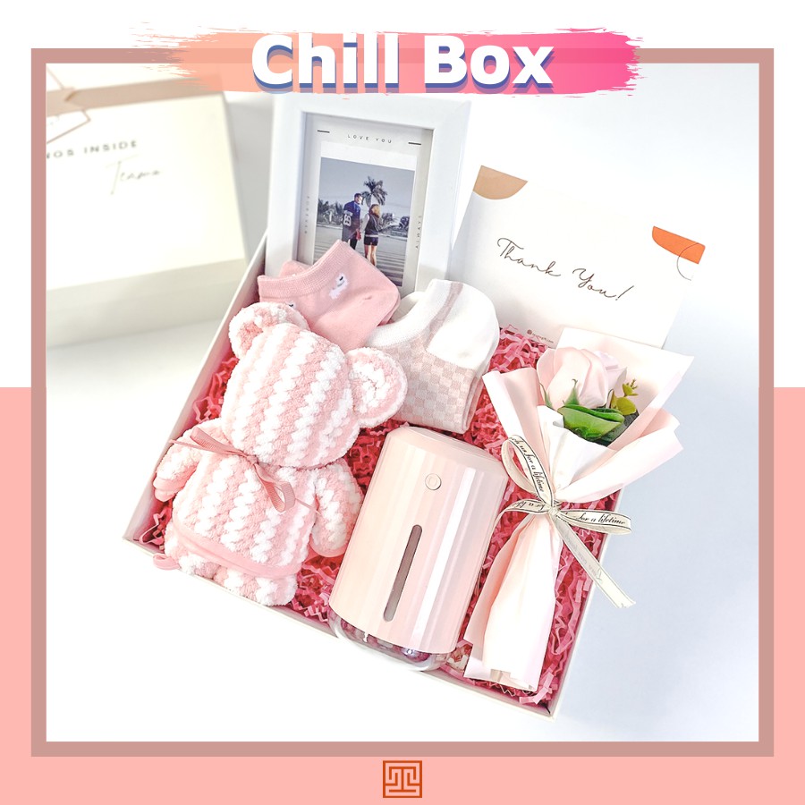 Bộ quà tặng bạn gái Chill Box Teamo - Set quà tinh tế giúp thư giãn và xua tan mệt mỏi - Tặng kèm Memories Frame