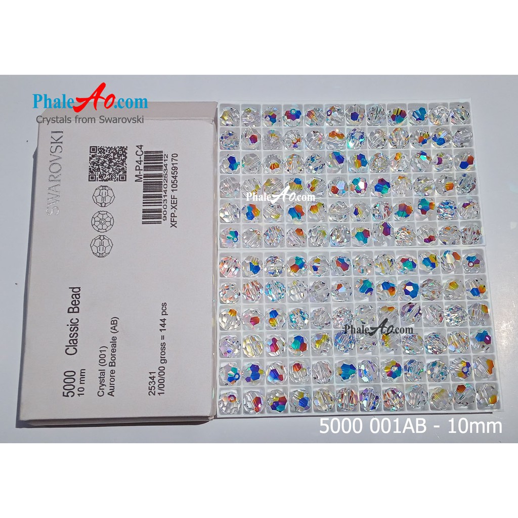 Pha lê Swarovski - 10 hạt tròn size 4,5,6,8mm crystal round bead PhaleAo