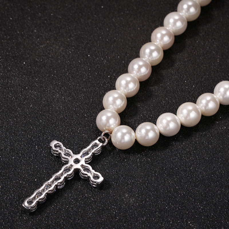 Vòng cổ ngọc trai cá tính phong cách Hip-hop