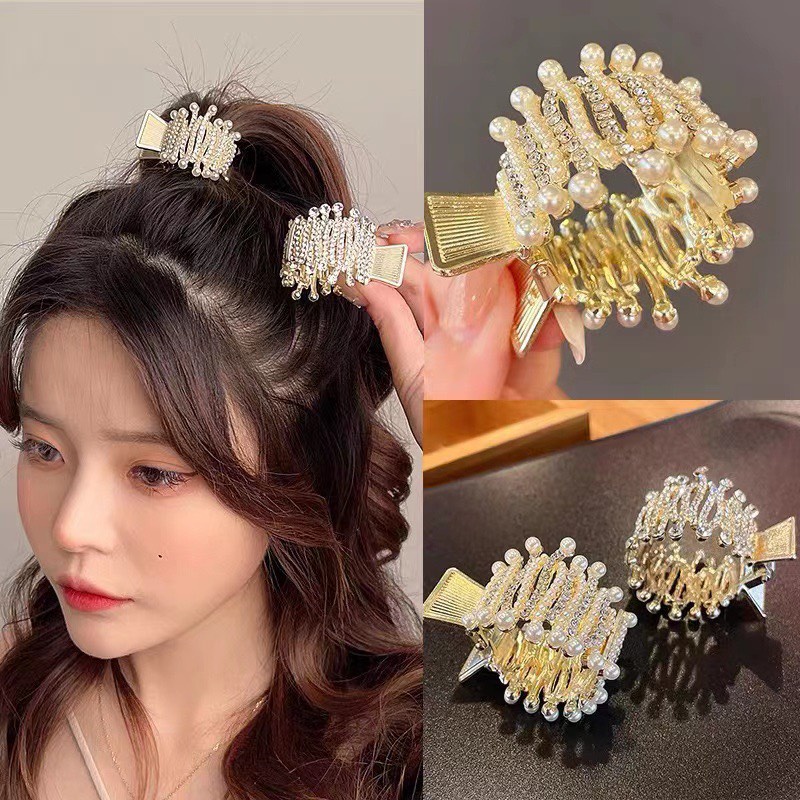 Kẹp Tóc Nữ Đuôi Ngựa Tạo Kiểu Đuôi Ngựa Tạo Độ Cao Bồng Bềnh Siêu Xinh