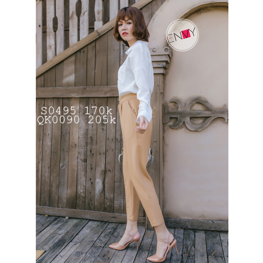 Quần Baggy Cotton ENVY (Nút gài, lưng vải) - QK0090 | BigBuy360 - bigbuy360.vn