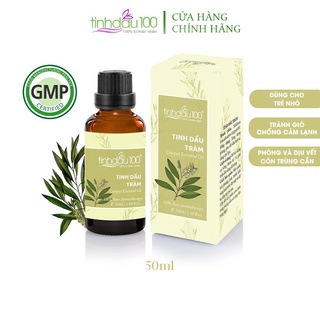 Tinh dầu tràm gió Tinh Dầu 100 nguyên chất giữ ấm cơ thể, phòng cảm, chống muỗi lọ 50ml