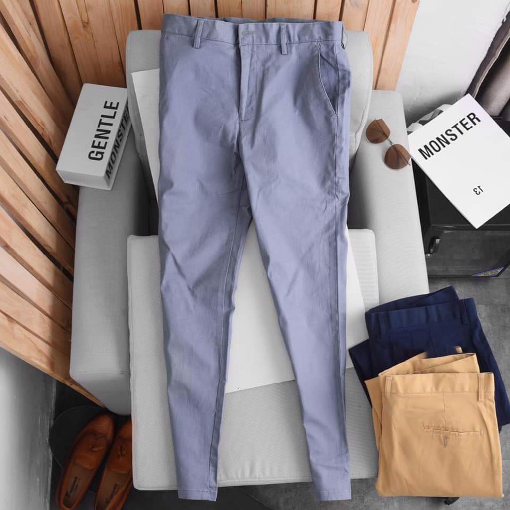 Quần kaki nam co giãn Veratino cao cấp đủ màu đen, xanh rêu, xanh lam, nâu bò, xám ống suông dáng Hàn Quốc C | BigBuy360 - bigbuy360.vn