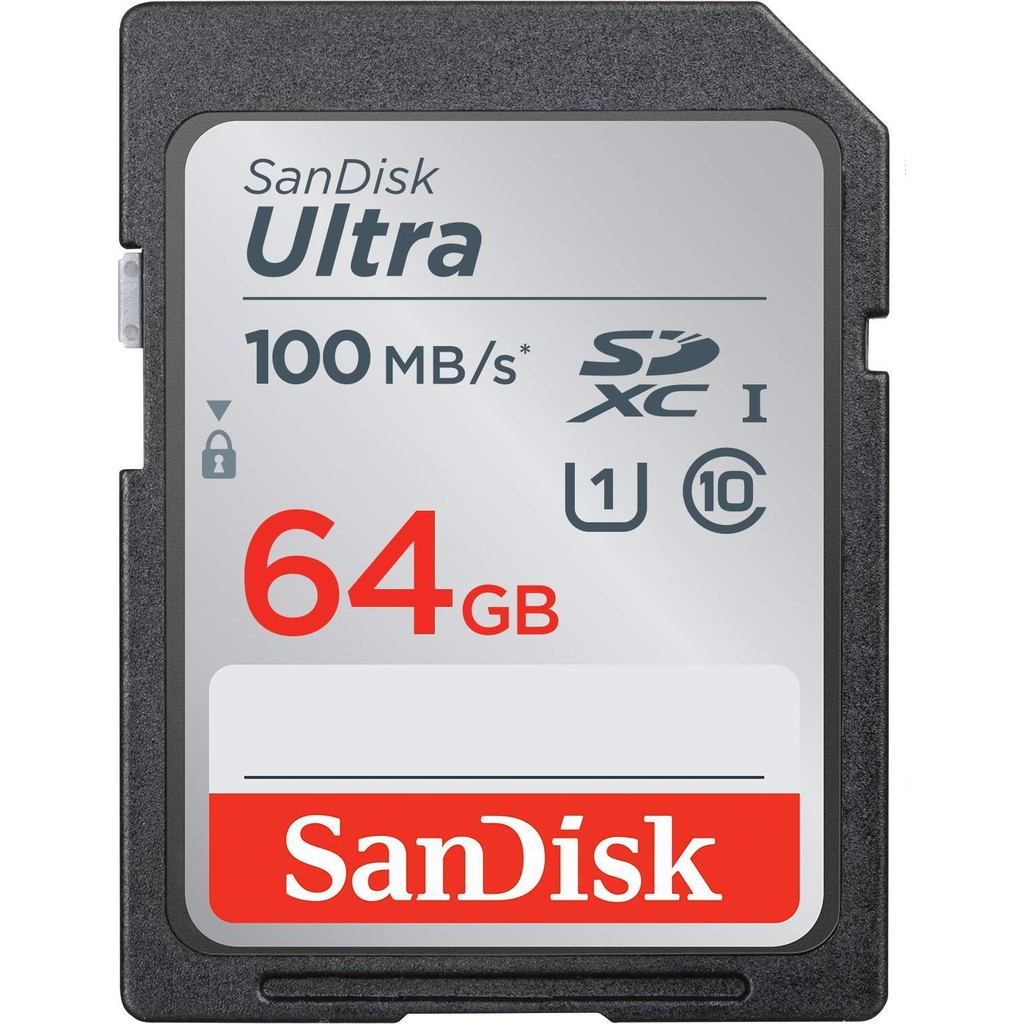 Thẻ nhớ SDXC SanDisk Ultra 64GB 100MB Class 10 - Bảo hành 5 năm