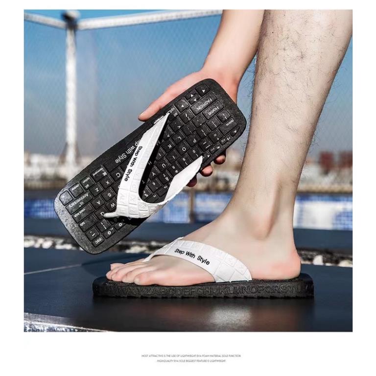 Dép xỏ ngón nam nữ hình bàn phím,Dép kẹp nam nữ cao su đúc nguyên khối siêu êm, siêu đẹp vyvyshop