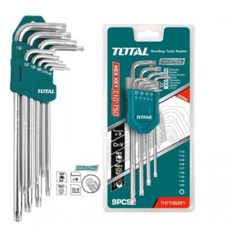 T10-T50 Bộ lục giác bông dài 9 chi tiết Total THT106391