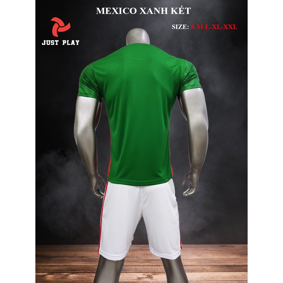 Áo bóng đá tuyển Mexico , Bộ quần áo đá banh đội tuyển Mexico Thun Lạnh Cao Cấp P36