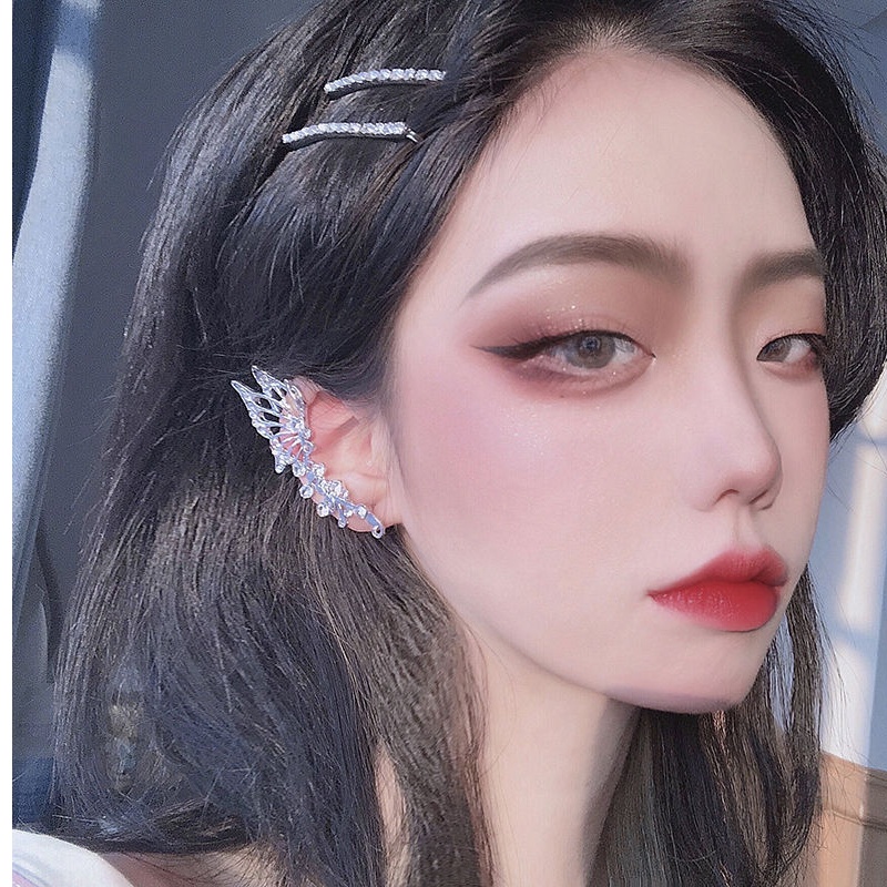 [ĐẸP-ĐỘC-LẠ] HOA TAI BẠC 925_PHONG CÁCH HÀN QUỐC_ ĐÔI CÁNH TIÊN_B1011