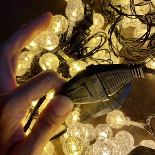 Dây Đèn Led Trang Trí Cherry Ball Bi Bọt Dài 10Mét / 9Mét Bóng Pha Lê Decor Quán Cafe, Sân Vườn, Quấn Cây
