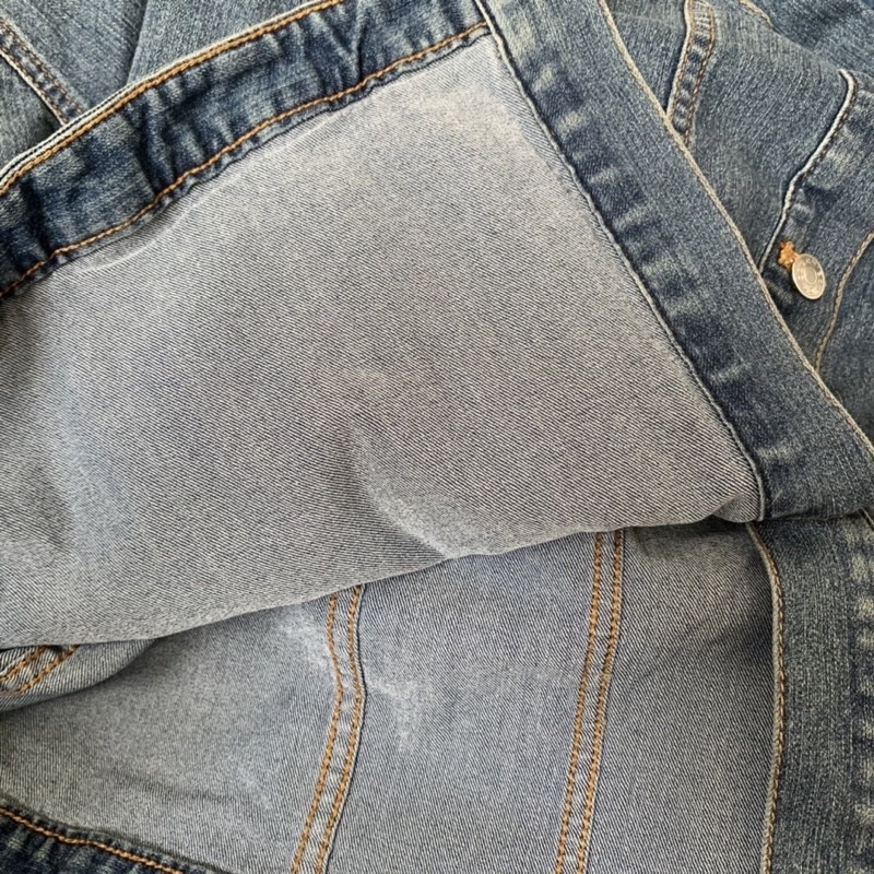 Áo Khoác Jeans Bò Dáng Dài CHICO'S Phối Cúc Túi Ngực Hàng Xuất Dư Xịn Chất Jean Cao Cấp Rất Nặng Tay V2