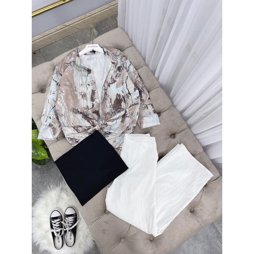COMBO 3IN1 Sản Phẩm Áo Sơ Mi Loang, Áo Quây, Quần Đũi Xước. Vải Bao Xịn Đẹp. | BigBuy360 - bigbuy360.vn