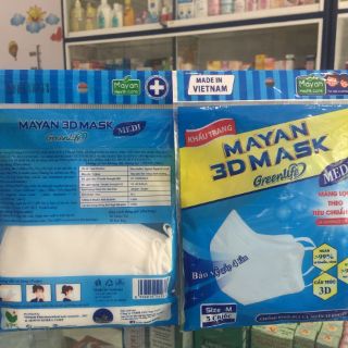 Khẩu trang 3d người lớn bịch 5 cái