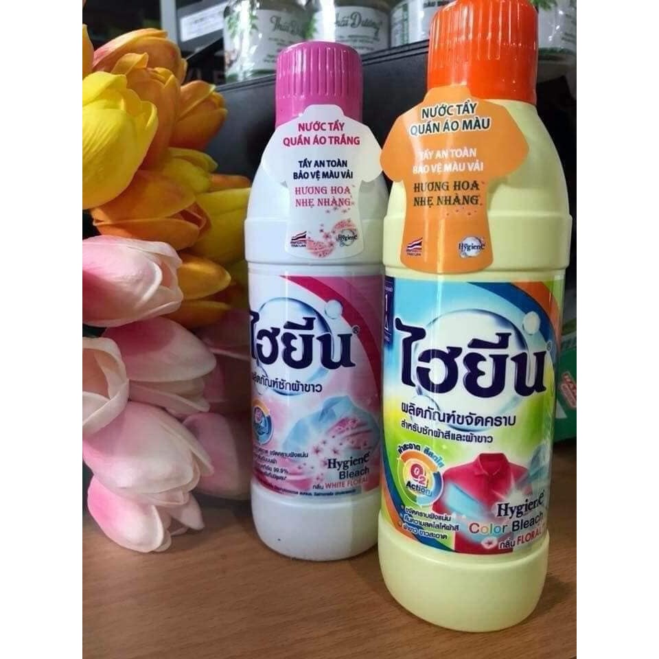 Thuốc tẩy TRẮNG QUẦN ÁO Hygiene TokyoStore Nhập khẩu Thái Lan Tẩy sạch các vết bẩn cứng đầu trên quần áo (250ML)