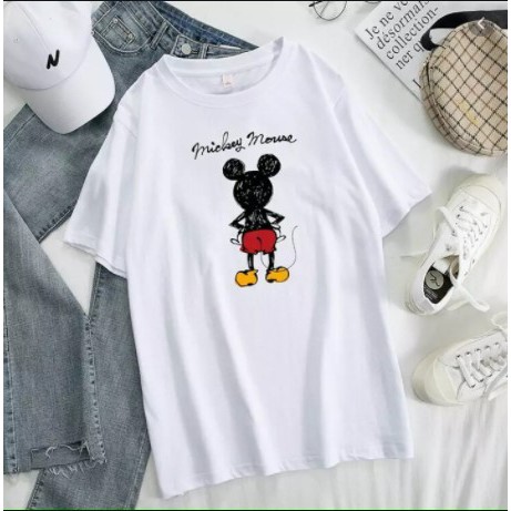 ÁO THUN UNISEX FORM RỘNG CHUỘT MICKEY IN HÌNH HOẠT HÌNH CUTE GIÁ RẺ CỰC SHOCK CÓ ĐỦ SIZE - 170632