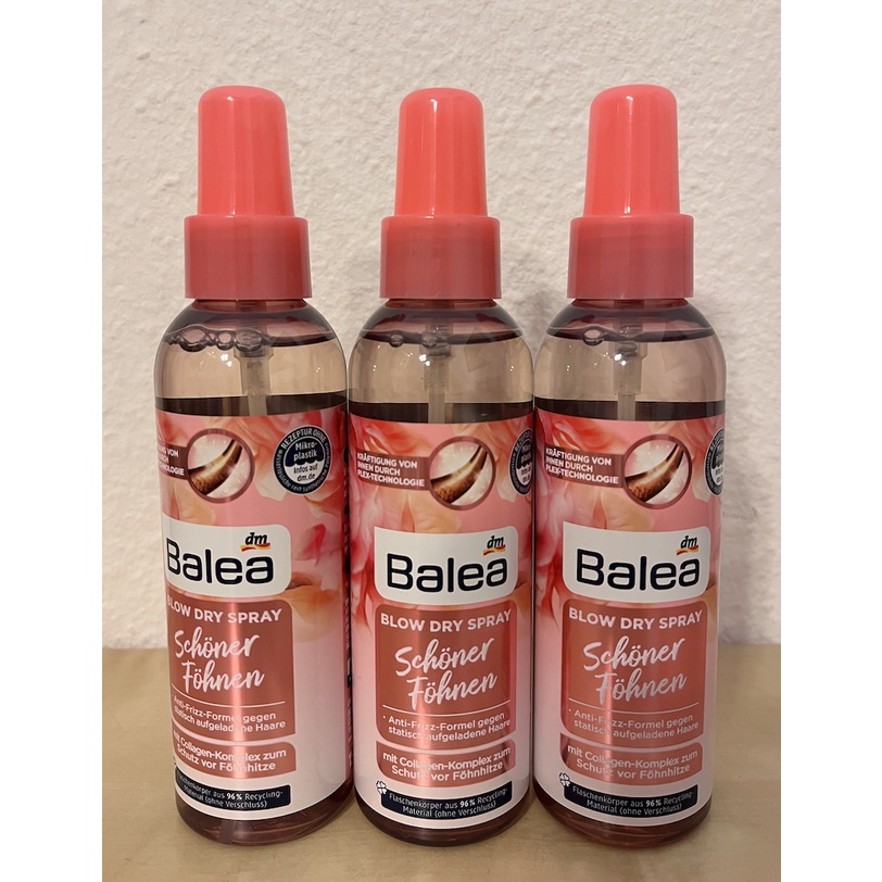 XỊT DƯỠNG GIỮ NẾP TÓC SAU KHI SẤY VÀ CHỐNG NHIỆT – BALEA BLOW DRY SPRAY SCHÖNER FÖHNEN – 150ML – Dành cho tóc uốn