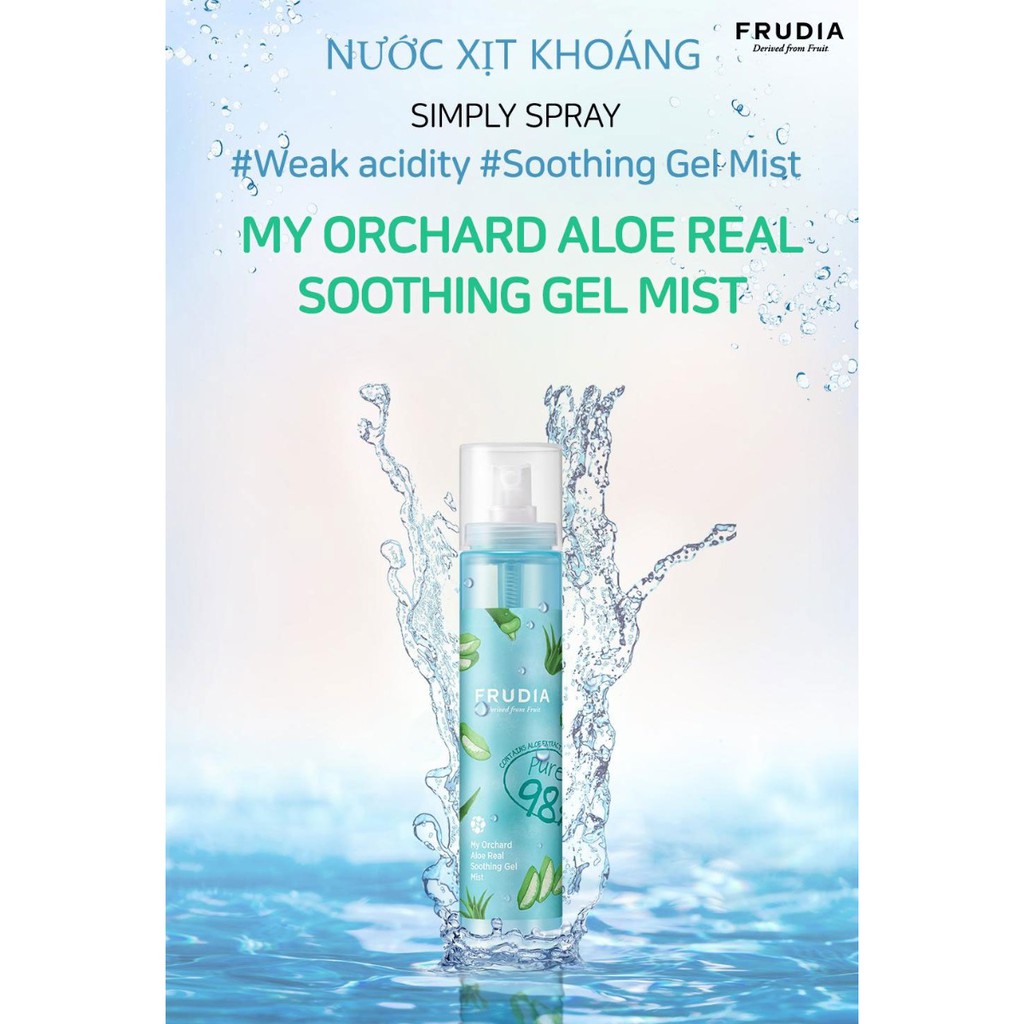 Xịt Khoáng FRUDIA Chiết Xuất Lô Hội My Orchard Aloe Real Soothing Gel Mist 125ml