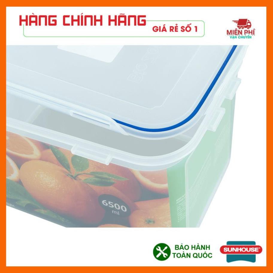 Hộp đựng thức ăn Sunhouse 6500ml ngăn mát, hộp bảo quản thực phẩm ngăn mát SUNHOUSE BioZone 6500ml