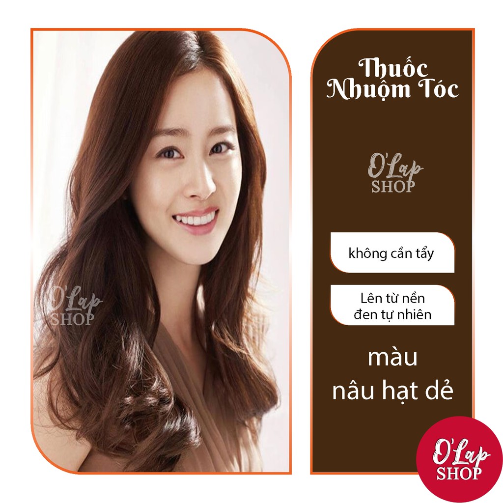 Thuốc nhuộm tóc nâu hạt dẻ không tẩy tại nhà giá rẻ chính hãng OLAP OL07