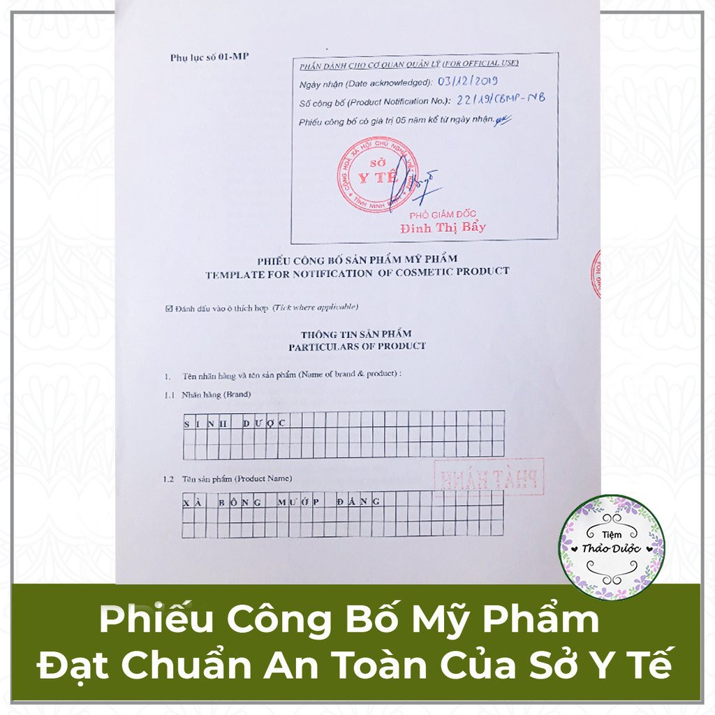 Xà Bông Sinh Dược- Xà Bông Mướp Đắng Mát Da, Ngừa Mụn Lưng 100gr