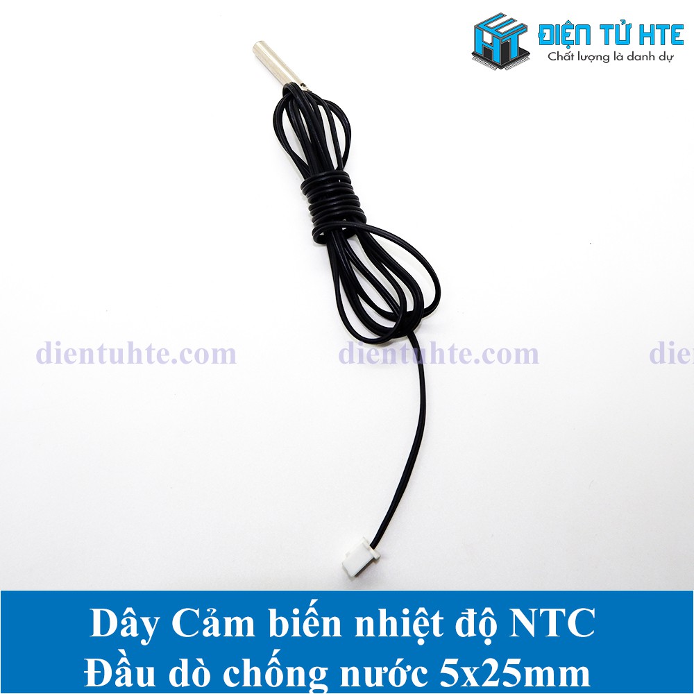 Dây cảm biến NTC 10K 1% B3950 đầu dò 5x25mm 4x25mm [HTE Quy Nhơn CN2]