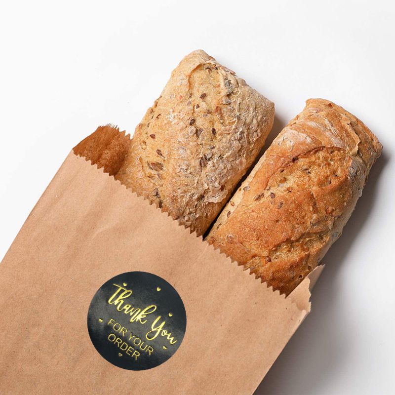 Set 500 miếng dán chữ Thank You for Your Order dùng để trang trí túi bánh