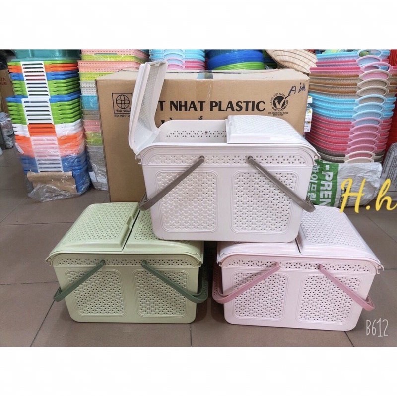 [CỠ ĐẠI] Làn nhựa đi sinh kiểu mới có nắp mở rộng tiện lợi cho bé chính hãng Việt Nhât