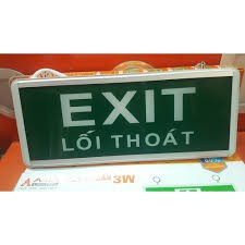 {Giá tốt - Chất lượng} Đèn Exit chỉ dẫn lối thoát 2 mặt Asia