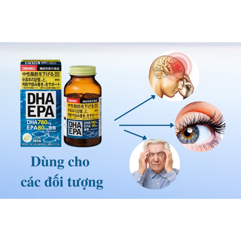 Viên uống bổ não DHA EPA Orihiro (180 viên)