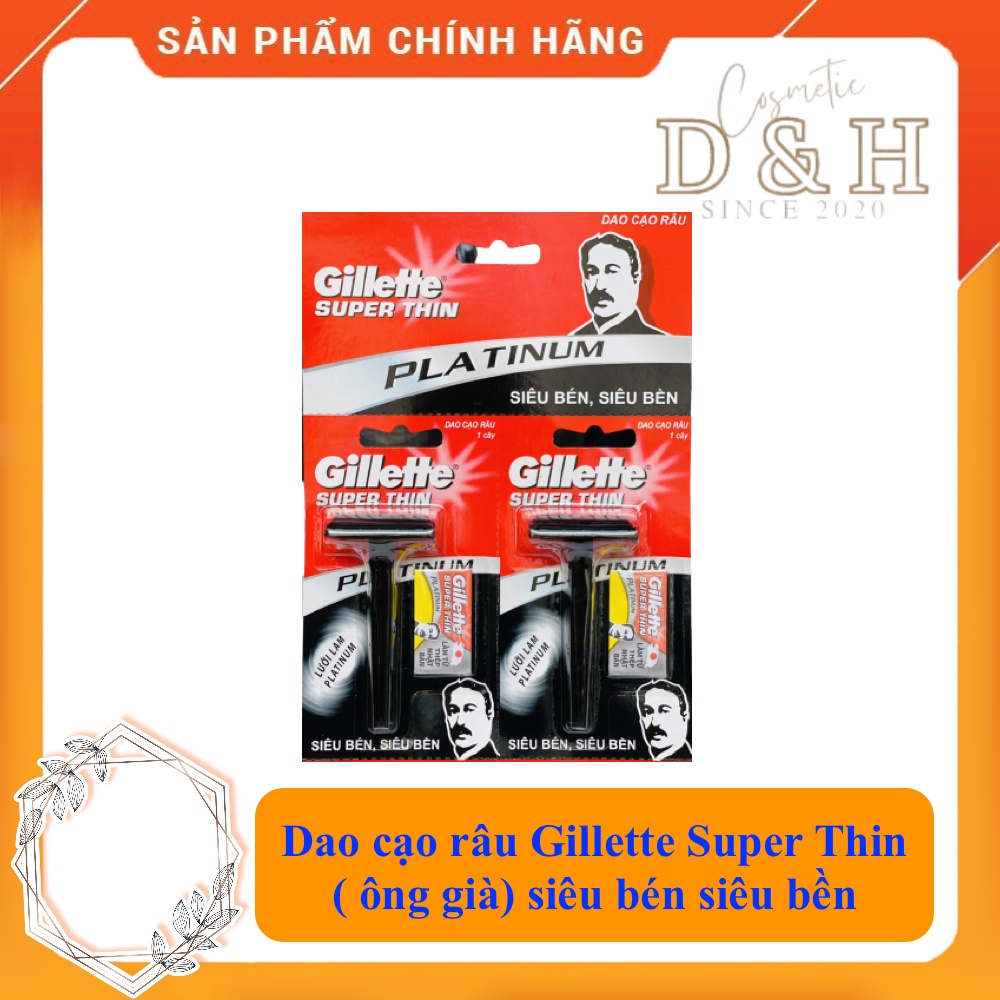 Dao lam Gillette Super Thin ( ông già) siêu bén siêu bền Tặng Kèm Lưỡi Cạo