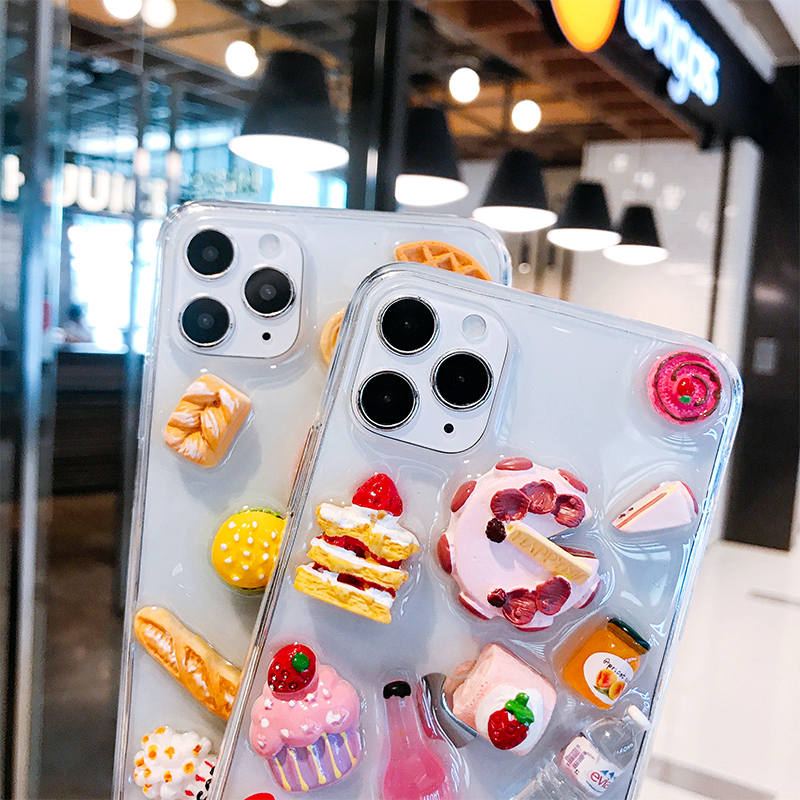 Ốp Điện Thoại Hình Đồ Ăn Đáng Yêu Dành Cho Iphone 12 11 Pro Max Xr Xs Max X 6 6s 7 8 Se