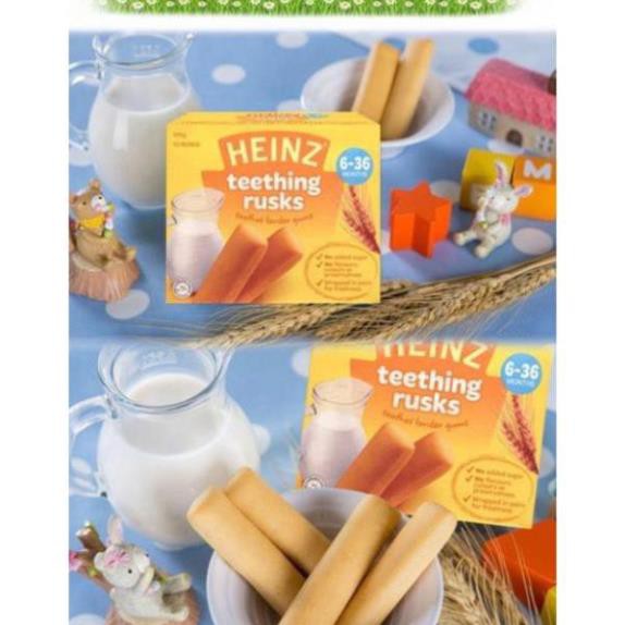 ( KIBO ) Bánh gặm nướu Heinz teething rusks cho bé mọc răng 6-36m 100g