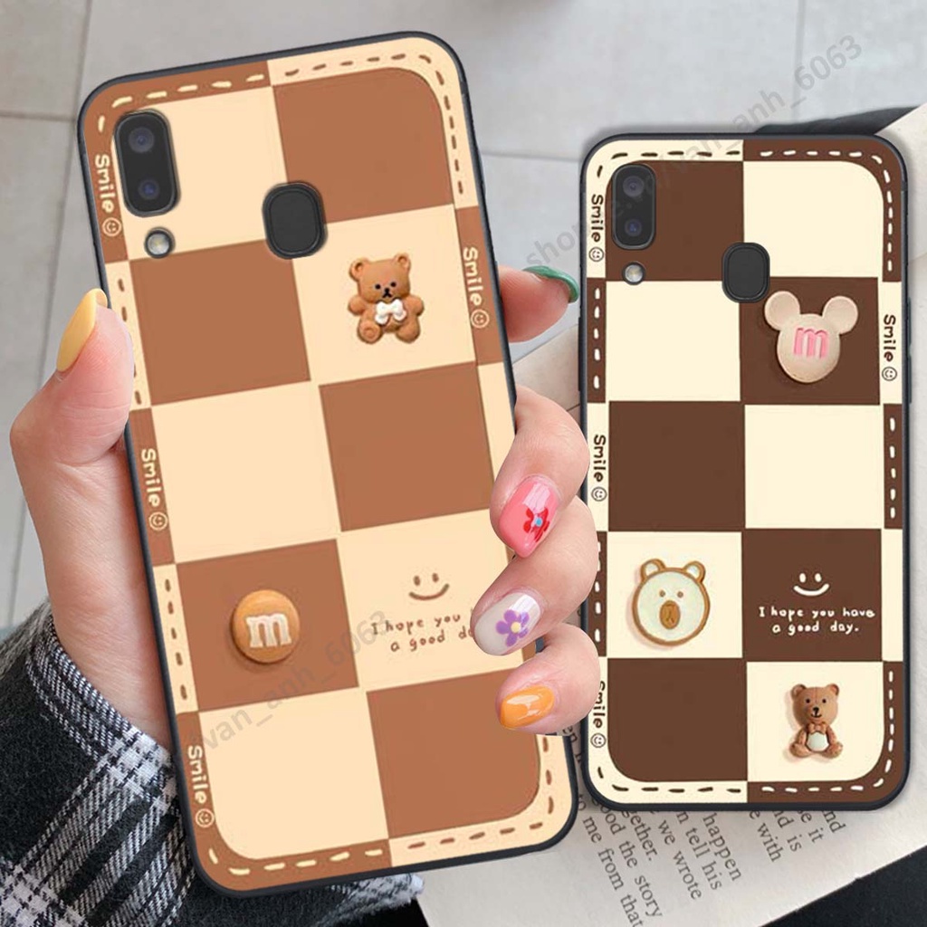 Ốp lưng Samsung A20 / A30 hình gấu, kẹo dễ thương cute