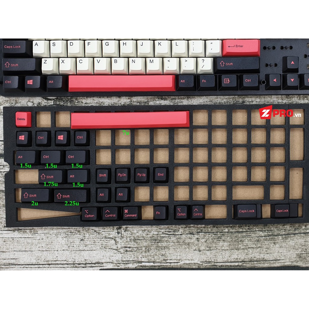 Bộ Keycap PBT Dyesub HERO 131 Phím (Dùng gắn lên Bàn phím cơ)