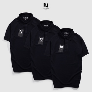 Áo Polo Nam Đen Basic N.GG.A Chất Cotton