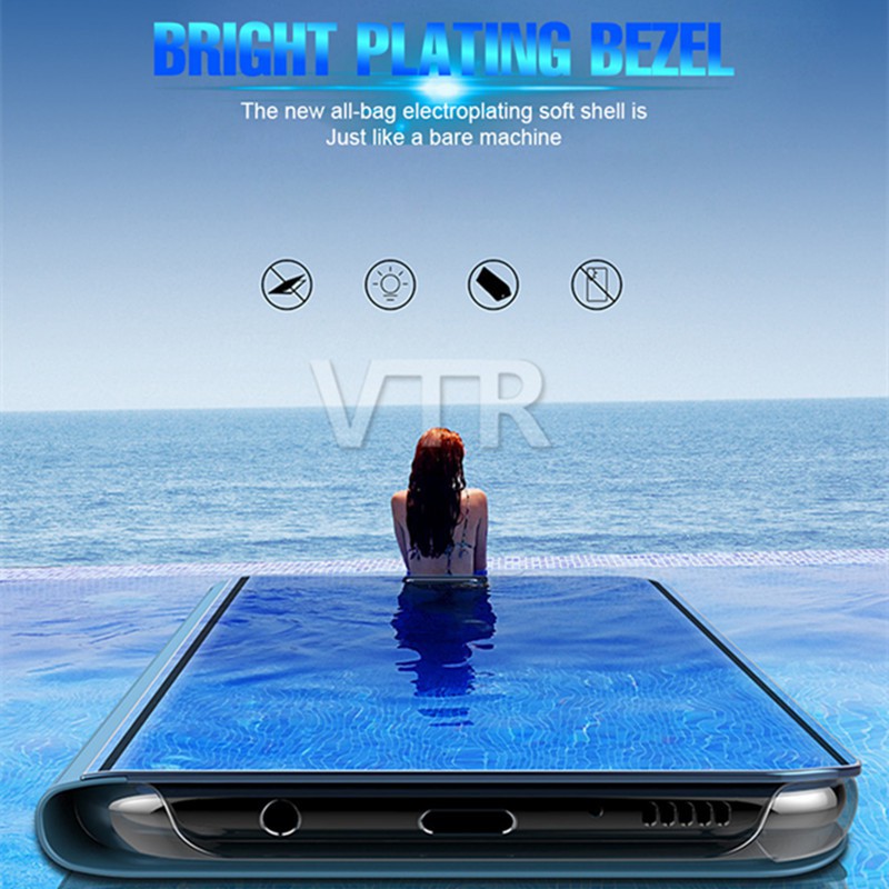 Bao da điện thoại mặt gương màu trơn sang trọng cho IPhone 7 7Plus | BigBuy360 - bigbuy360.vn