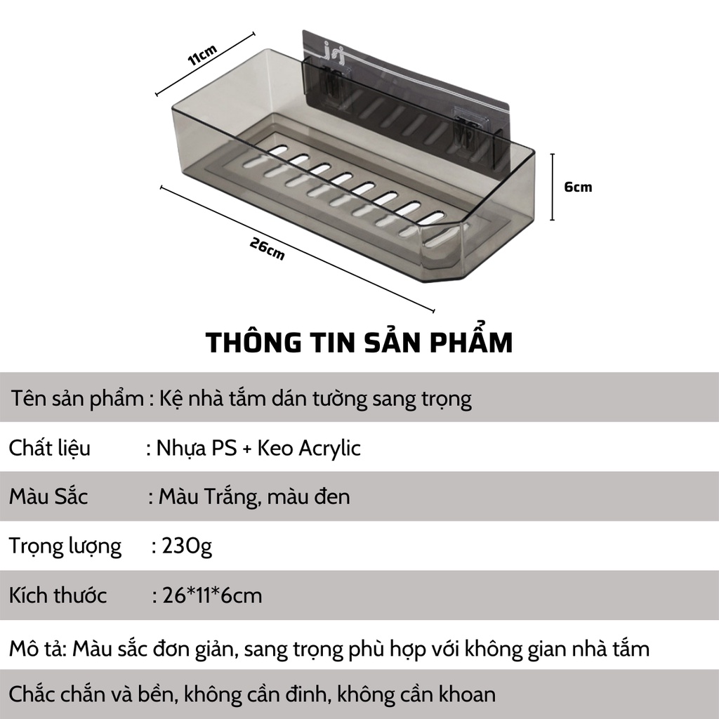 Kệ nhà tắm mini sang trọng dán tường tiện lợi