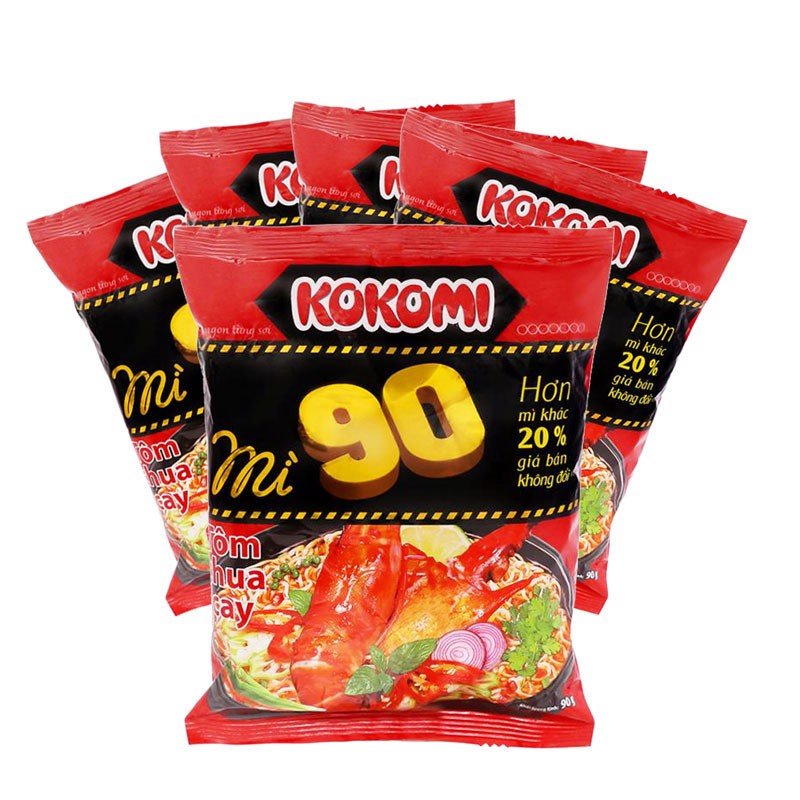 MÌ KOKOMI ĐẠI 90 TÔM CHUA CAY THƯỜNG NGÀY 90 GRAM