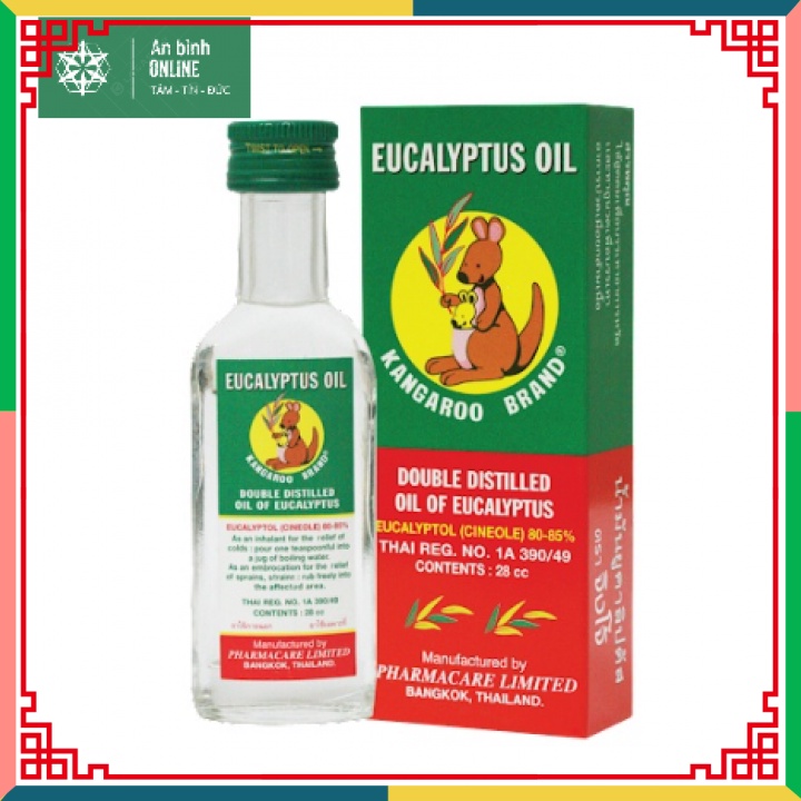 Dầu khuynh diệp Eucalyptus Oil Kangaroo Brand Thái Lan 28ml