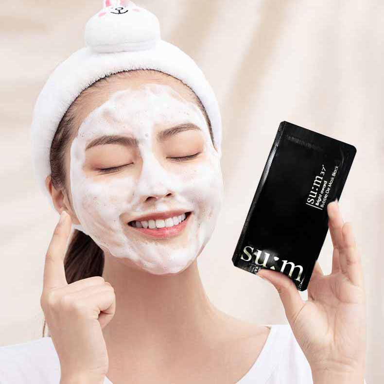 Mặt nạ sủi bọt thải độc da Sum37 Bright Award Bubble-De Mask