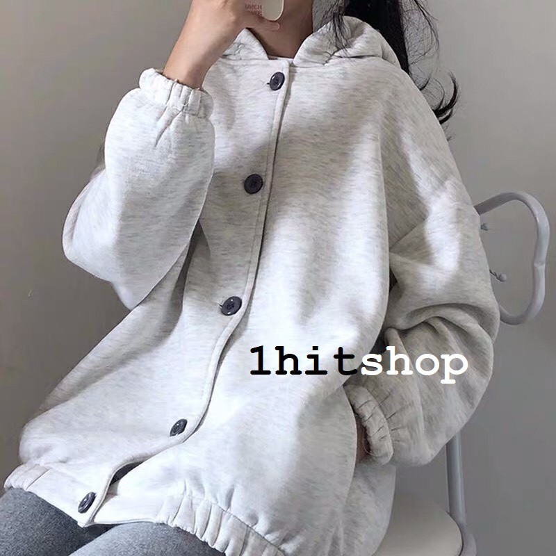 [Mã WARUN27 giảm 12k đơn 99k] Áo KHOÁC BO CHUN NÚT CÀI Unisex (Khách xem HÌNH THẬT nhé ạ) 1hitshop