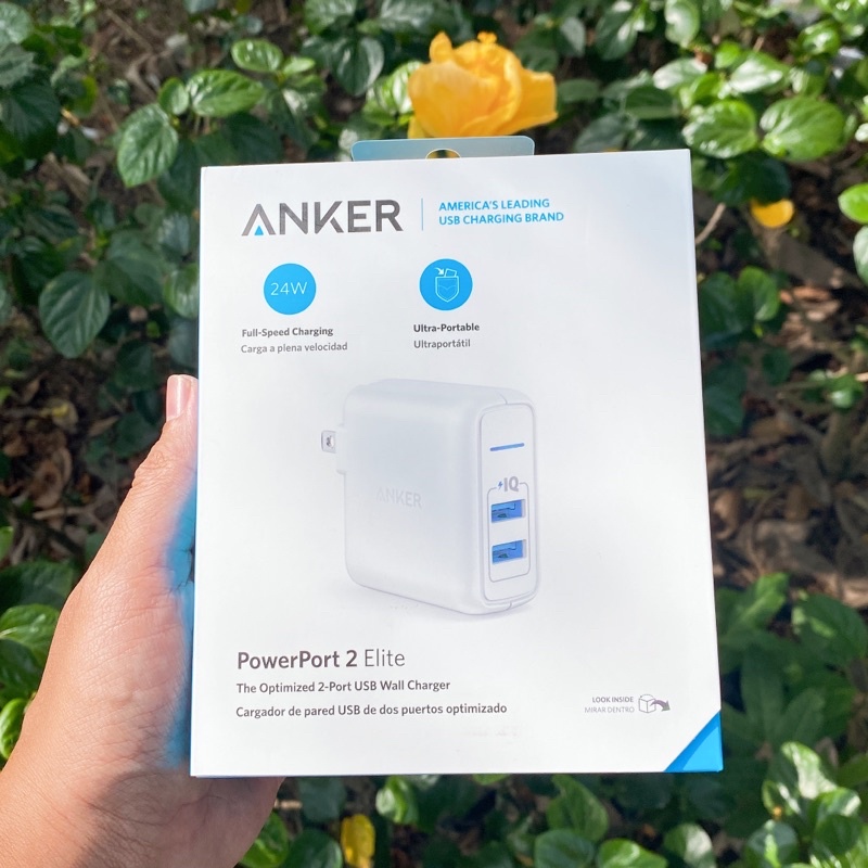 Sạc Anker PowerPort Elite 2, 24w - A2023 2 Cổng Sạc (Cam kết hàng Chính Hãng-Bảo hành 12 tháng)