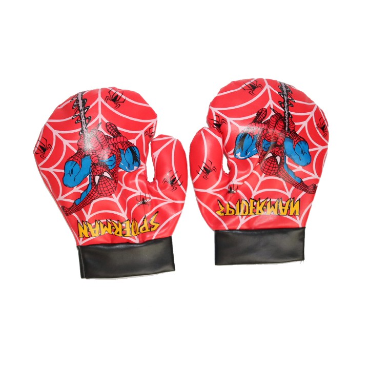 Bộ đồ chơi 2 Găng Tay Boxing hình Người Nhện Spider Man chất liệu da mềm và bông gòn An Toàn cho be - CHỢ LỚN GIÁ SỈ