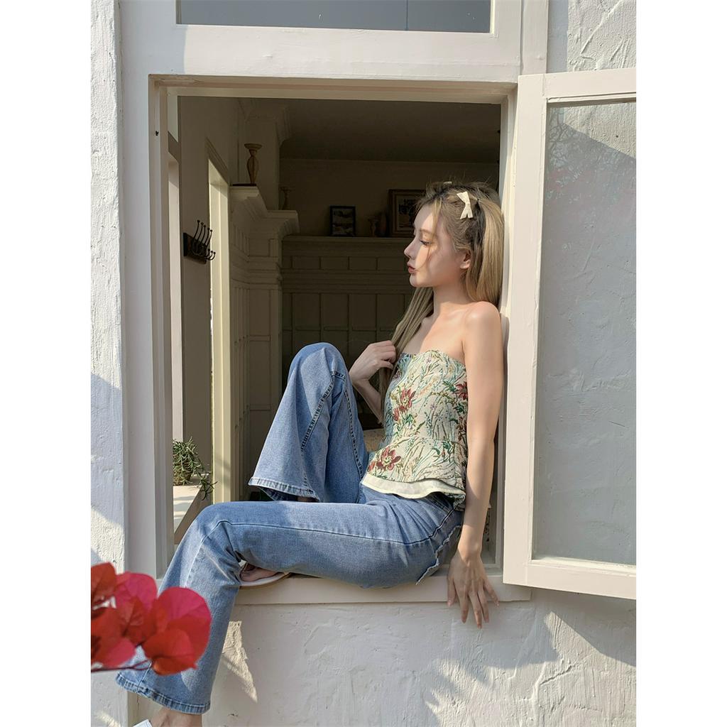 Áo Croptop Trễ Vai Thiết Kế Mới Quyến Rũ Thời Trang Dành Cho Mùa Hè